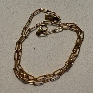 Gold filled paper clip chain by electric picks